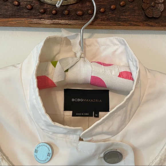 BCBGMaxAzria Double-Breasted Coat Dress Off-White Size M - Picture 7 of 12